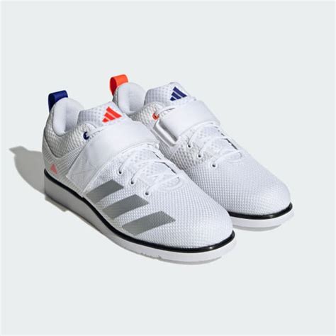 Adidas white powerlift shoes